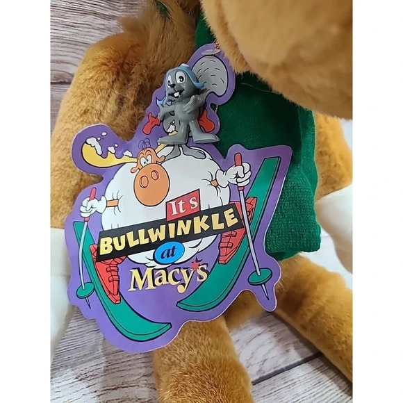 Vintage Macys Limited Edition Plush Christmas Bullwinkle Stuffed Moose Brown 21" - Picture 5 of 7